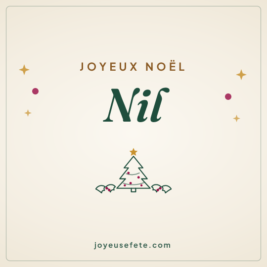 Image carrée « Joyeux Noël Nil » pour WhatsApp