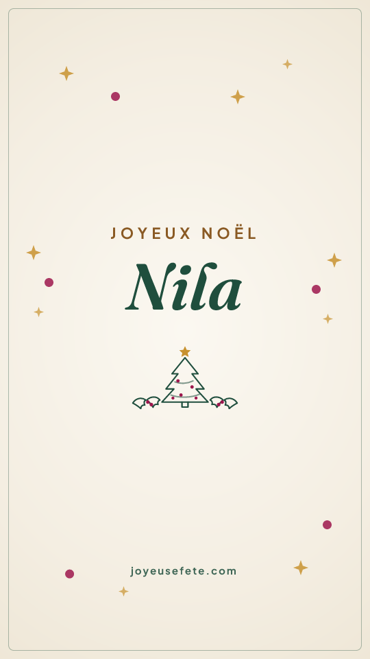 Image « Joyeux Noël Nila » au format story