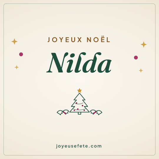 Image carrée « Joyeux Noël Nilda » pour WhatsApp