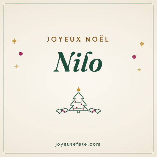 Image carrée « Joyeux Noël Nilo » pour WhatsApp
