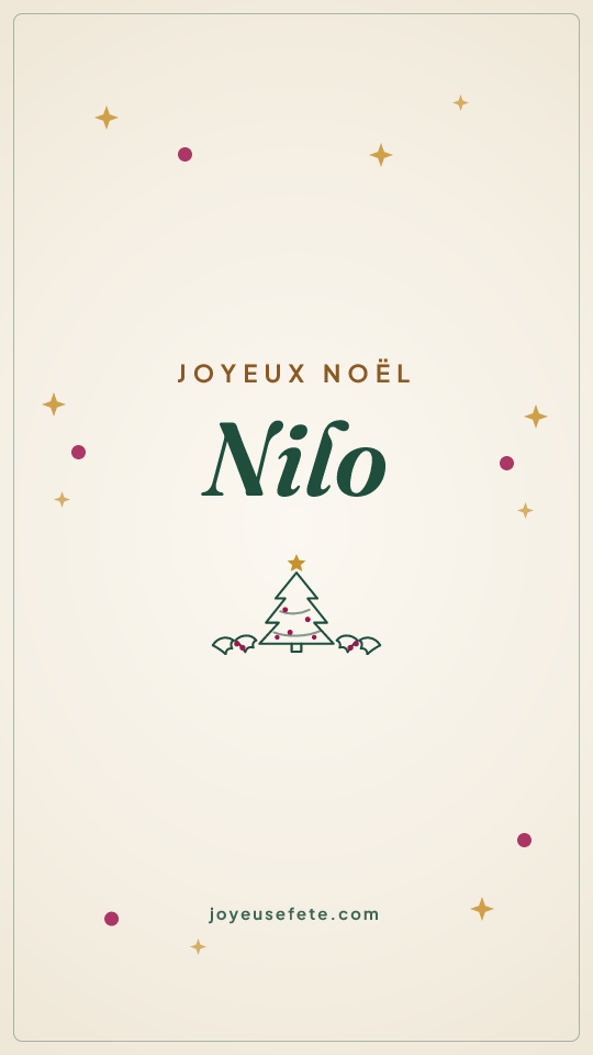 Image « Joyeux Noël Nilo » au format story