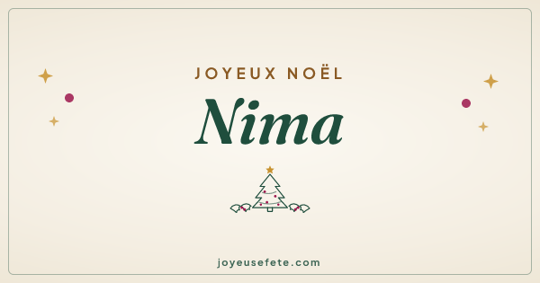 Image « Joyeux Noël Nima » au format large