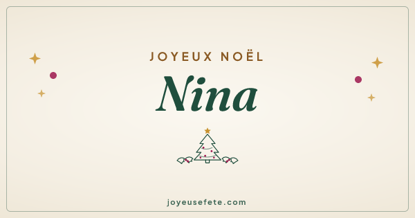 Image « Joyeux Noël Nina » au format large