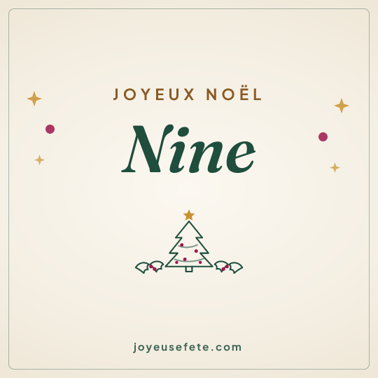 Image carrée « Joyeux Noël Nine » pour WhatsApp