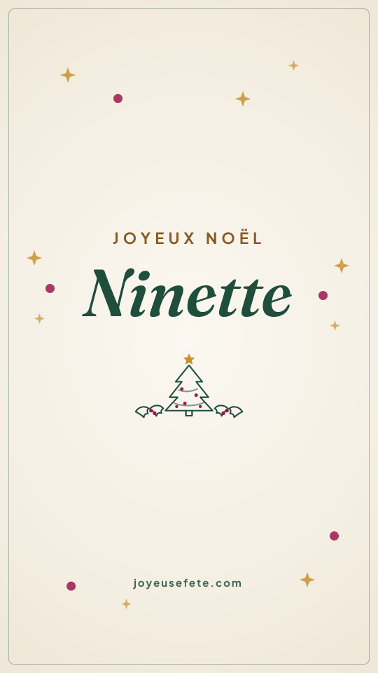 Image « Joyeux Noël Ninette » au format story