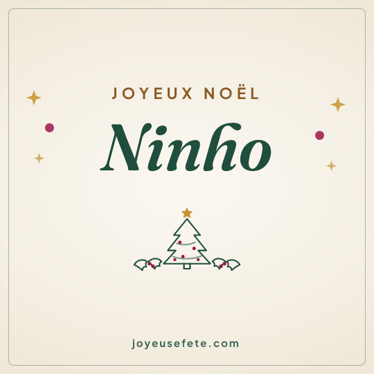 Image carrée « Joyeux Noël Ninho » pour WhatsApp