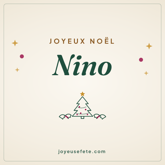 Image carrée « Joyeux Noël Nino » pour WhatsApp