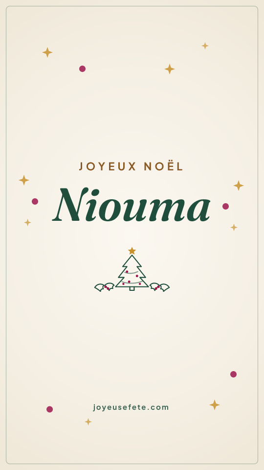 Image « Joyeux Noël Niouma » au format story
