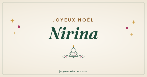 Image « Joyeux Noël Nirina » au format large
