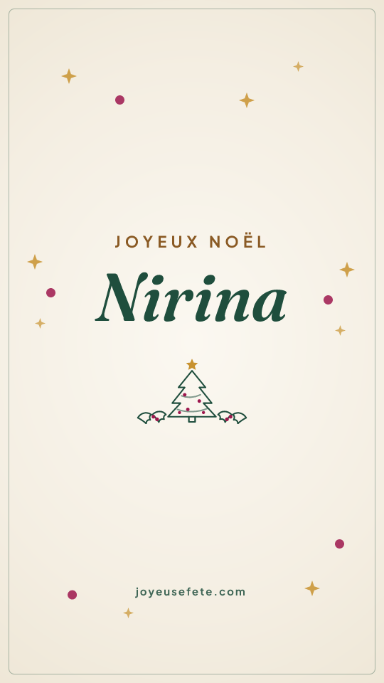 Image « Joyeux Noël Nirina » au format story