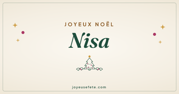 Image « Joyeux Noël Nisa » au format large