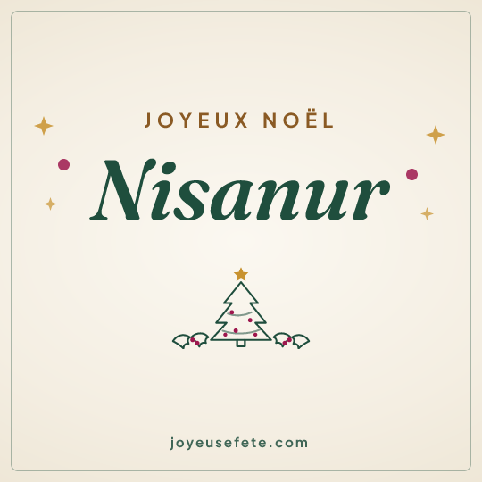 Image carrée « Joyeux Noël Nisanur » pour WhatsApp