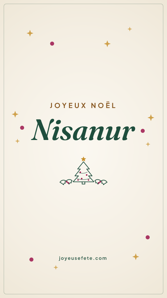 Image « Joyeux Noël Nisanur » au format story
