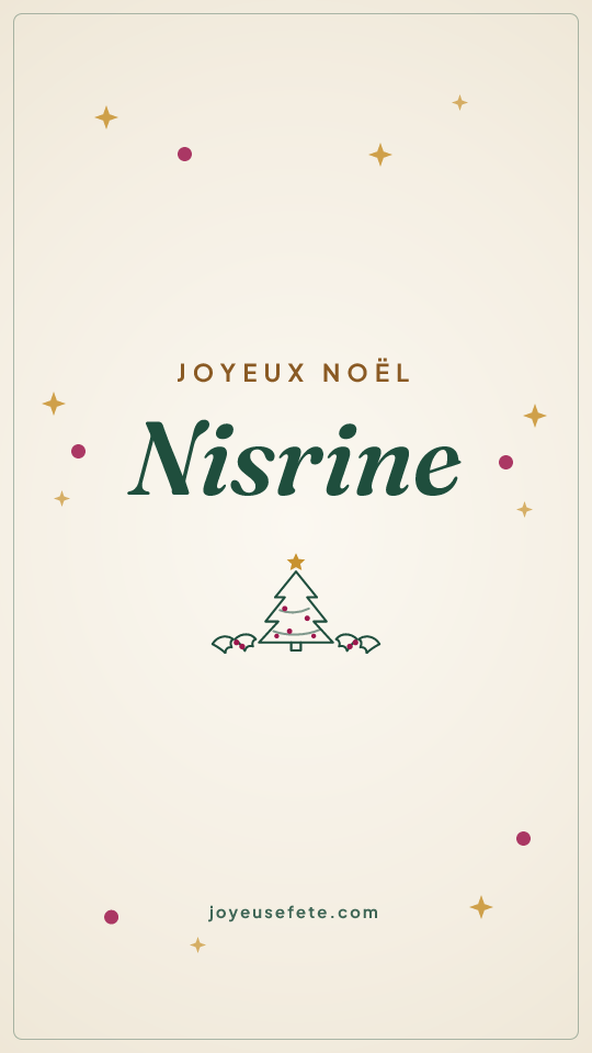 Image « Joyeux Noël Nisrine » au format story