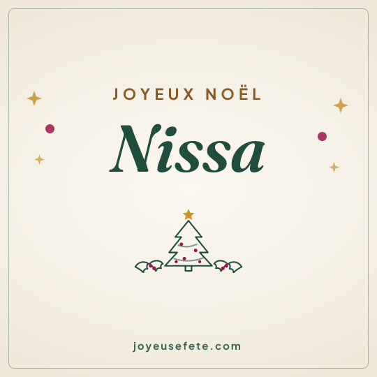 Image carrée « Joyeux Noël Nissa » pour WhatsApp