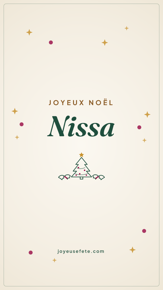 Image « Joyeux Noël Nissa » au format story