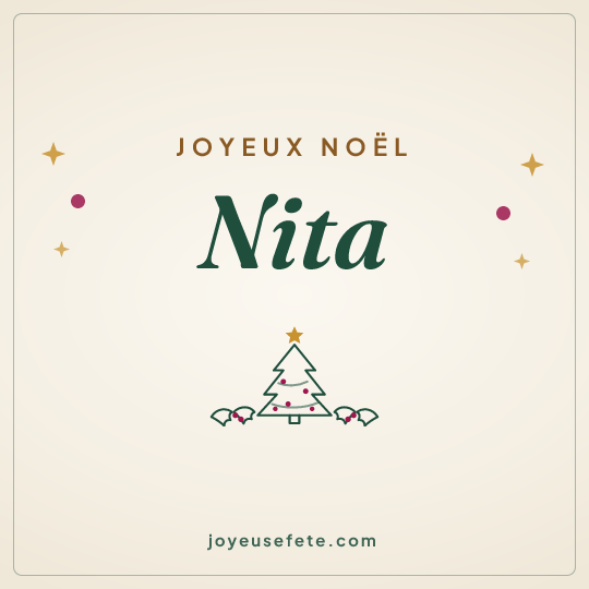 Image carrée « Joyeux Noël Nita » pour WhatsApp