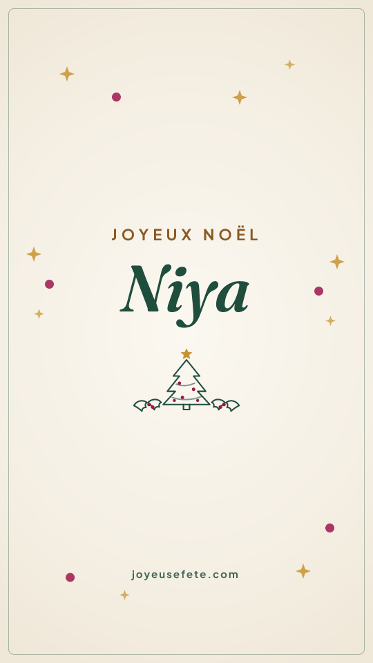 Image « Joyeux Noël Niya » au format story