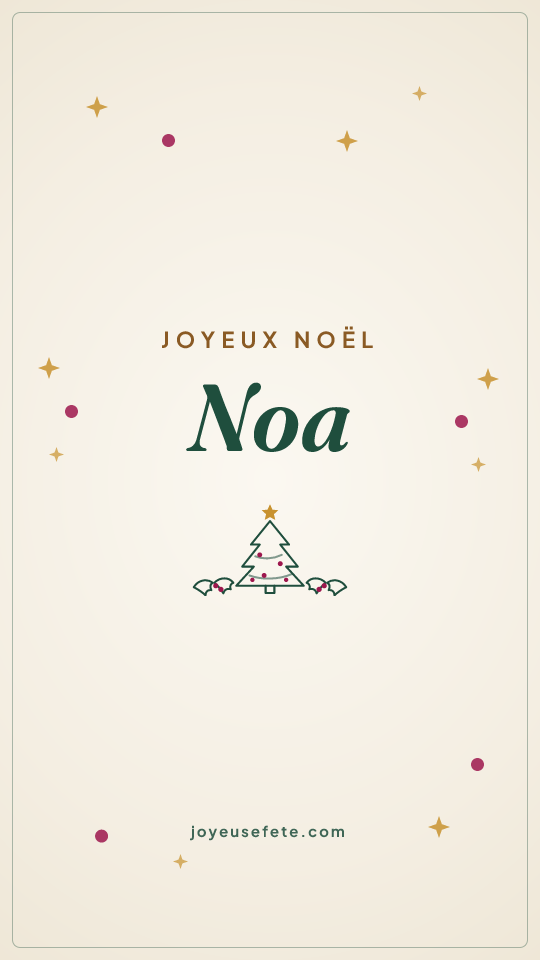 Image « Joyeux Noël Noa » au format story
