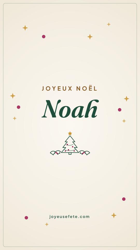 Image « Joyeux Noël Noah » au format story