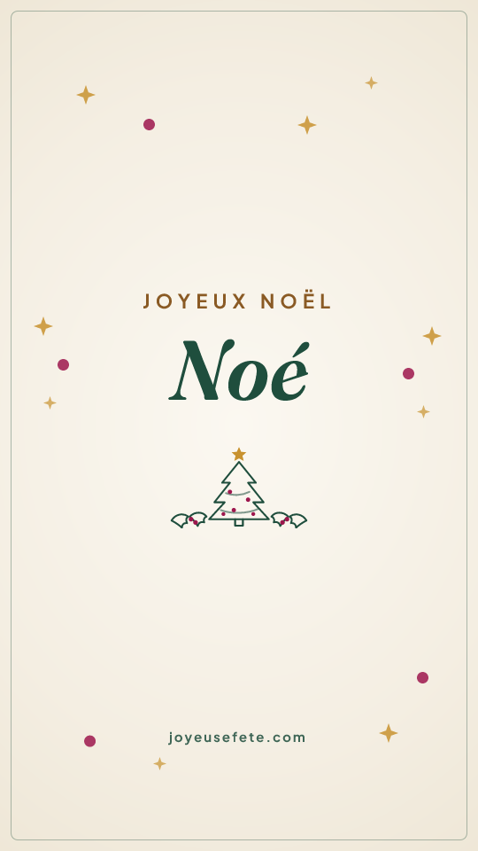 Image « Joyeux Noël Noé » au format story