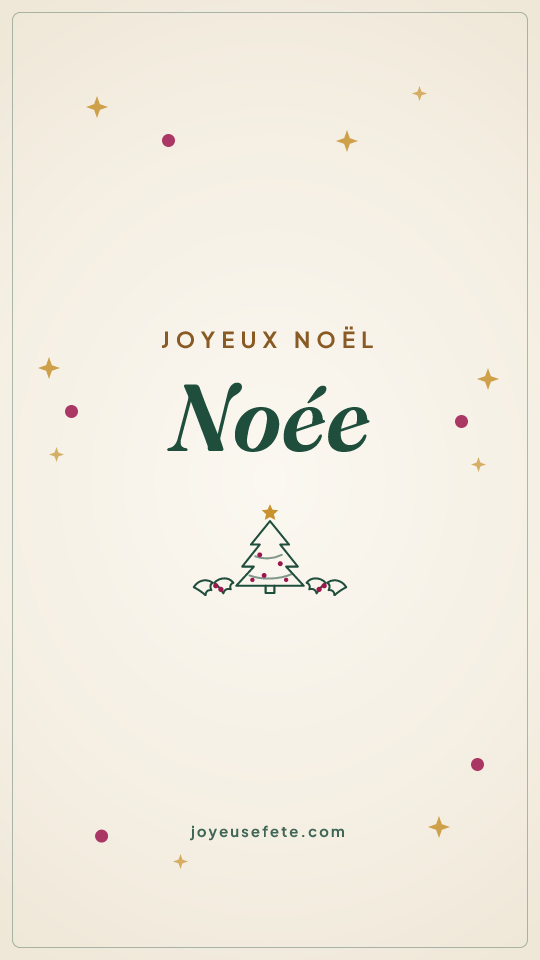 Image « Joyeux Noël Noée » au format story