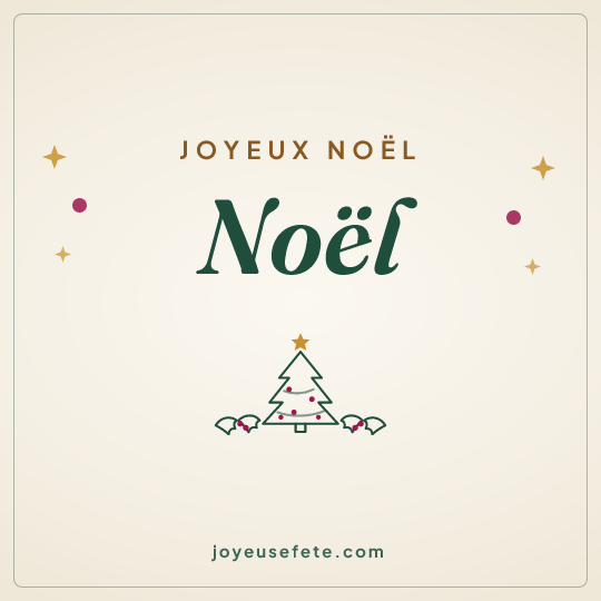 Image carrée « Joyeux Noël Noël » pour WhatsApp