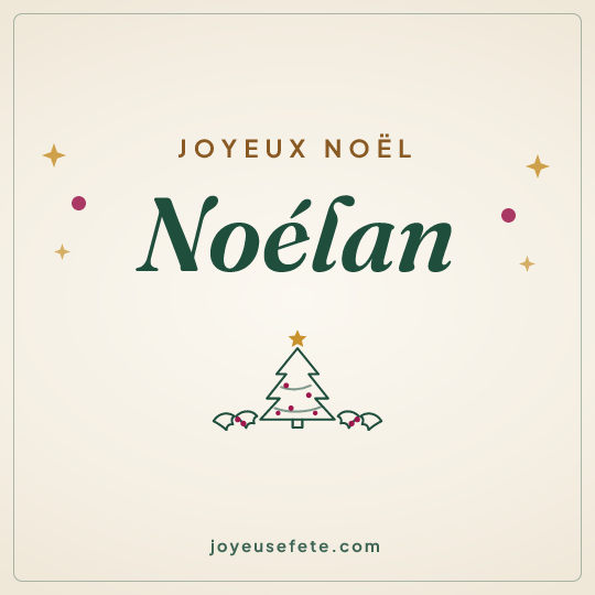 Image carrée « Joyeux Noël Noélan » pour WhatsApp