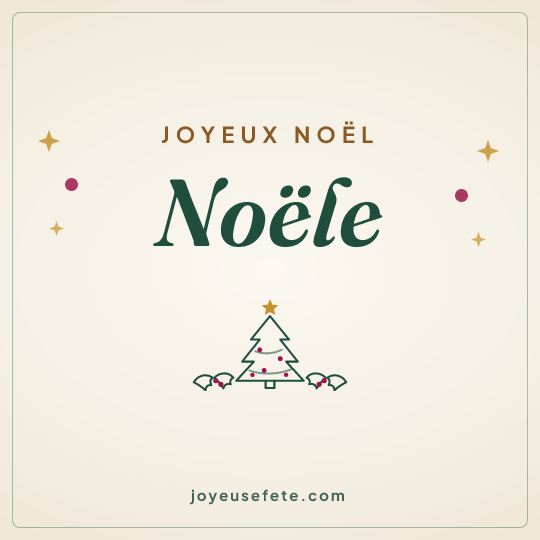 Image carrée « Joyeux Noël Noele » pour WhatsApp