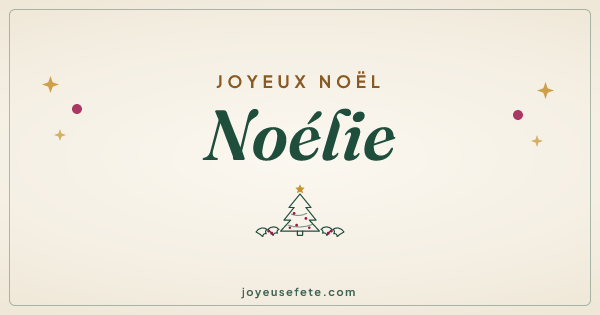 Image « Joyeux Noël Noélie » au format large