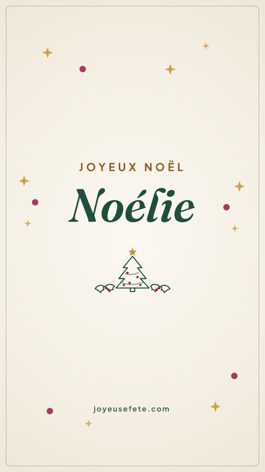 Image « Joyeux Noël Noélie » au format story