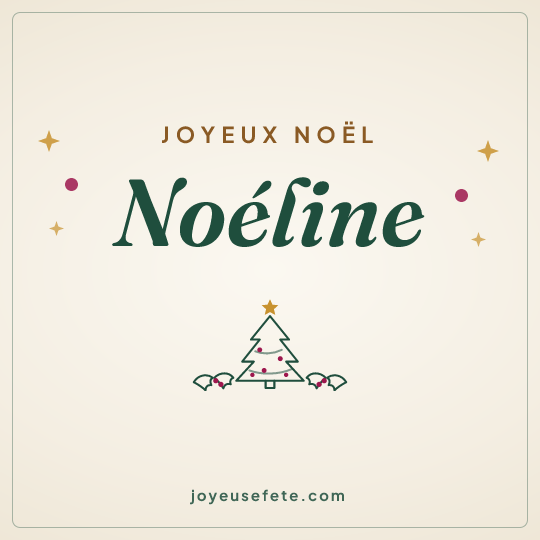 Image carrée « Joyeux Noël Noéline » pour WhatsApp
