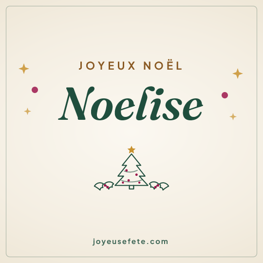 Image carrée « Joyeux Noël Noelise » pour WhatsApp