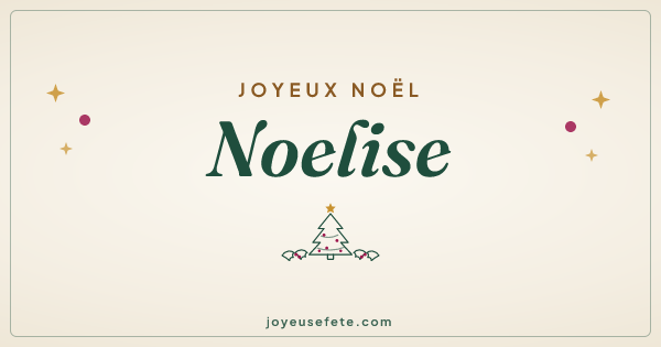 Image « Joyeux Noël Noelise » au format large