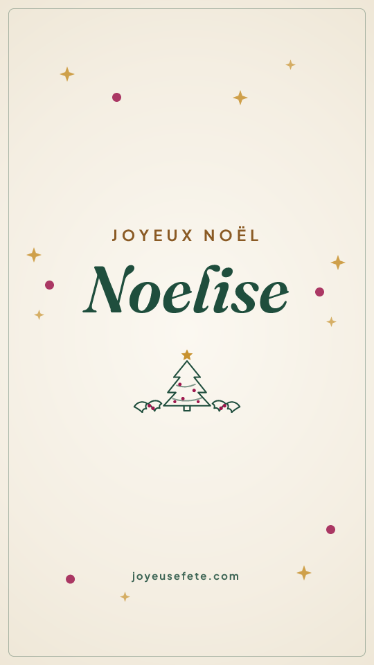 Image « Joyeux Noël Noelise » au format story