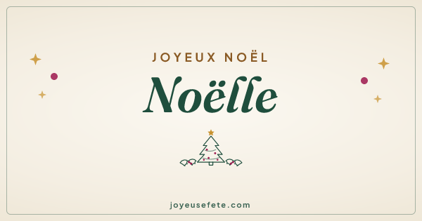 Image « Joyeux Noël Noëlle » au format large