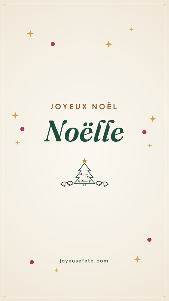 Image « Joyeux Noël Noëlle » au format story