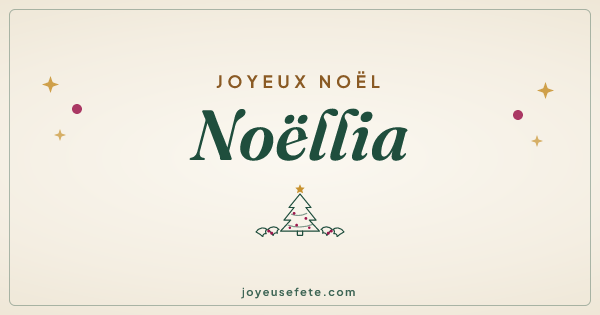 Image « Joyeux Noël Noëllia » au format large