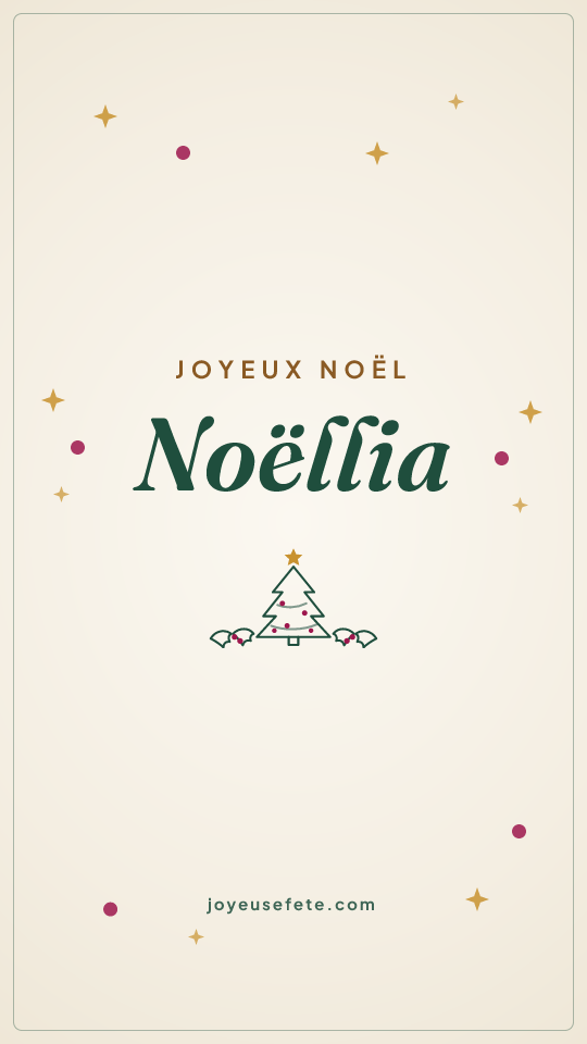 Image « Joyeux Noël Noëllia » au format story