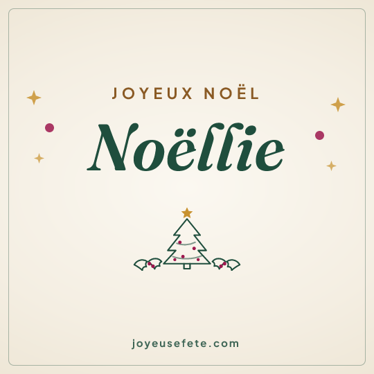 Image carrée « Joyeux Noël Noëllie » pour WhatsApp