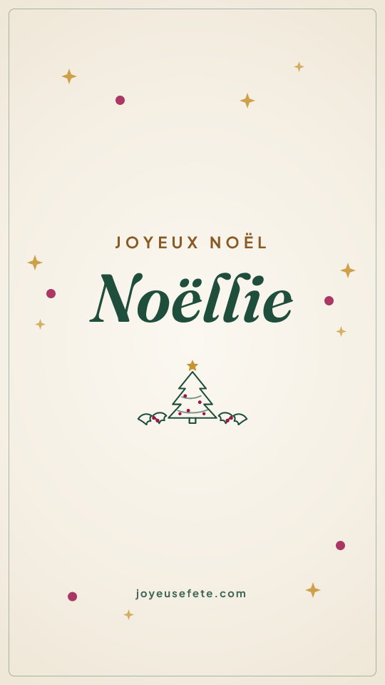 Image « Joyeux Noël Noëllie » au format story