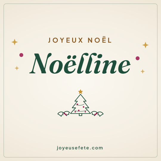 Image carrée « Joyeux Noël Noëlline » pour WhatsApp