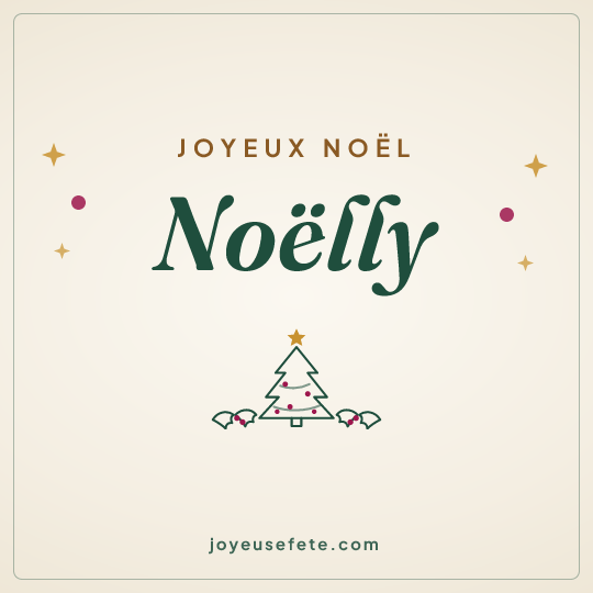 Image carrée « Joyeux Noël Noëlly » pour WhatsApp