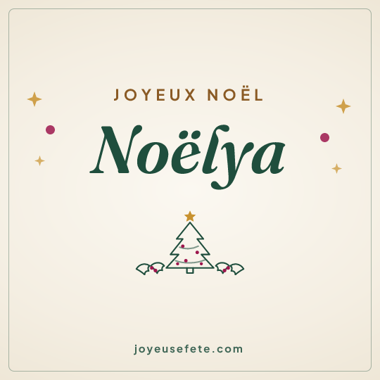 Image carrée « Joyeux Noël Noëlya » pour WhatsApp