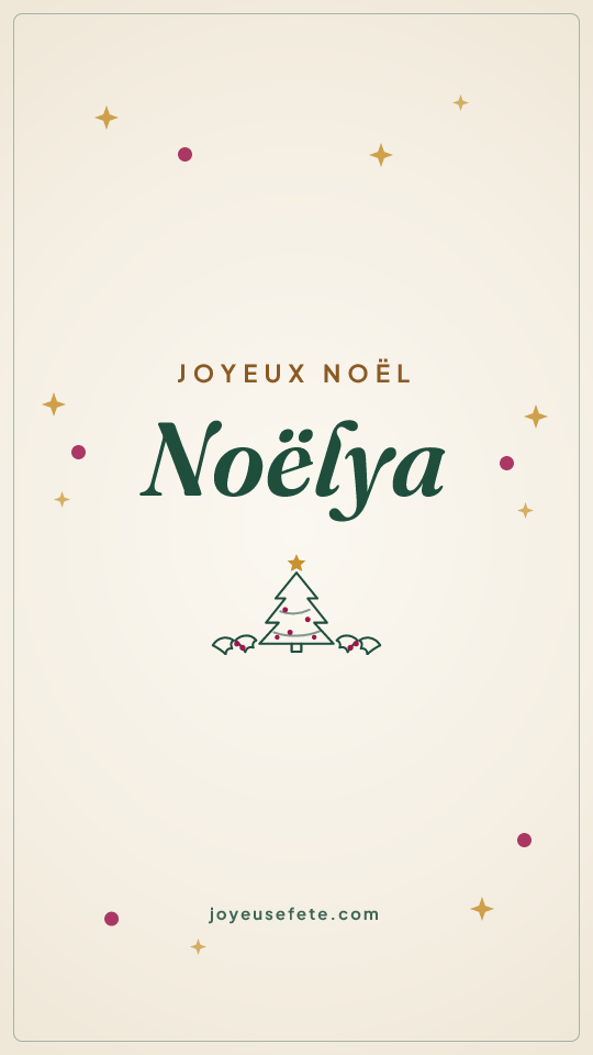 Image « Joyeux Noël Noëlya » au format story