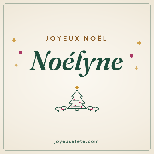 Image carrée « Joyeux Noël Noélyne » pour WhatsApp