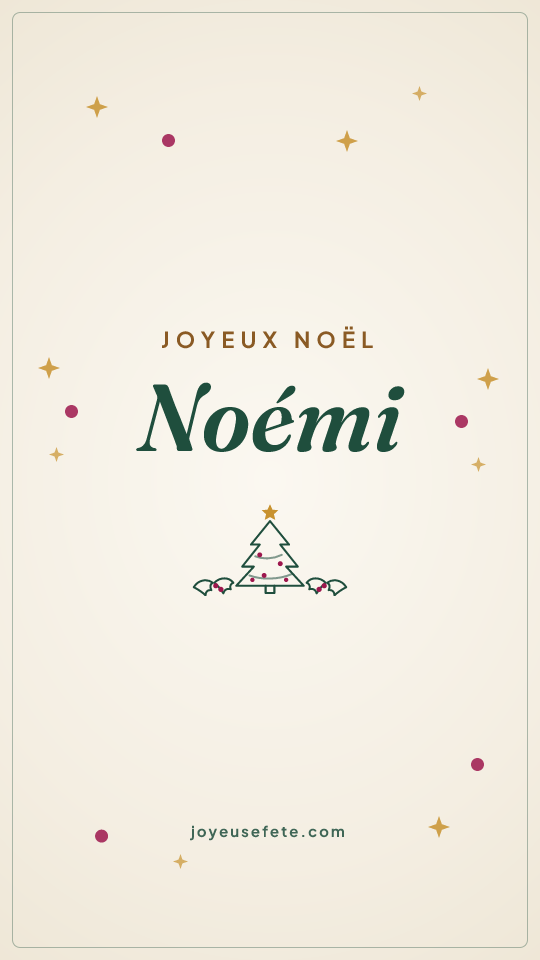 Image « Joyeux Noël Noémi » au format story