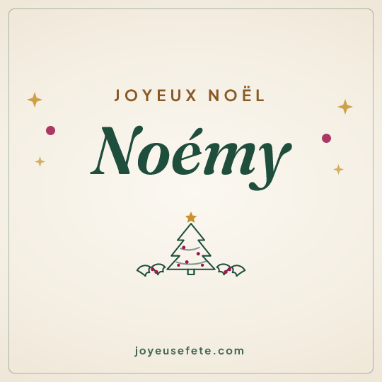 Image carrée « Joyeux Noël Noémy » pour WhatsApp