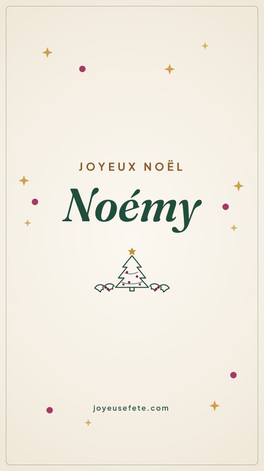Image « Joyeux Noël Noémy » au format story