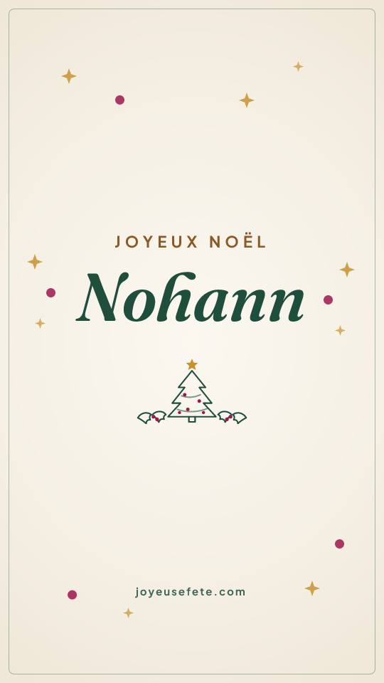 Image « Joyeux Noël Nohann » au format story